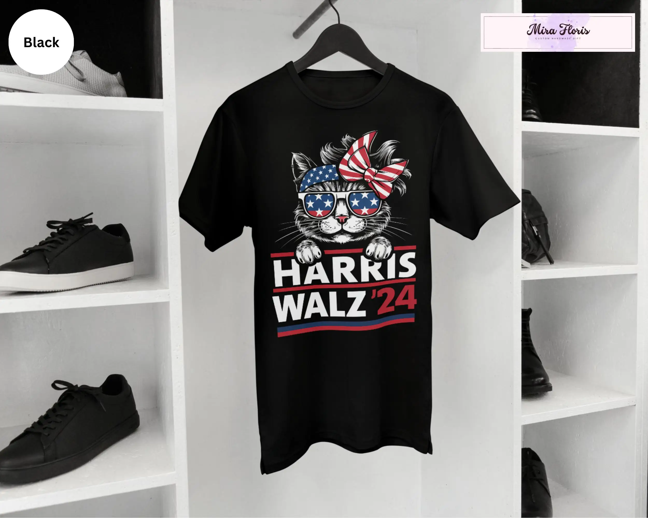 Childless Cat Lady T Shirt Harris Walz VOTE Like a Equal Rights Election 2024 Kamala Rally