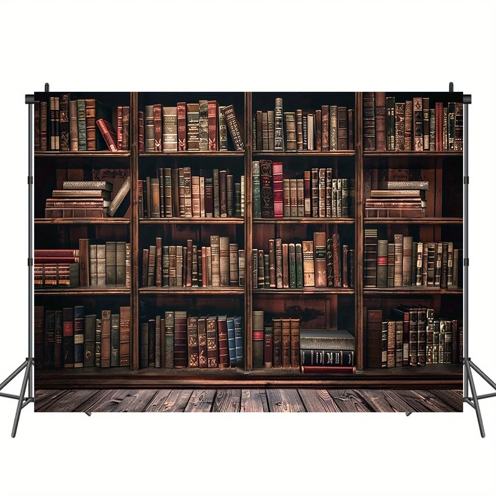لافتة خلفية لرف الكتب العتيق - خلفية تصوير لكتب المكتبة القديمة #2