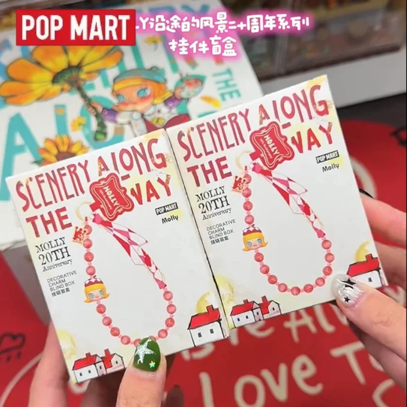 

Новая оригинальная серия POPMART Molly Scenery Along The Way: 20-летие, ремешок для телефона, фигурка в слепой коробке, подарок на день рождения для девочки