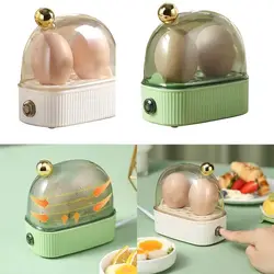 Electric Egg Boiler Automatic Cooker Rapid Egg Boiler Breakfast Machine Multi-Function Egg Cooker 2 Eggs Portable Food Steamer