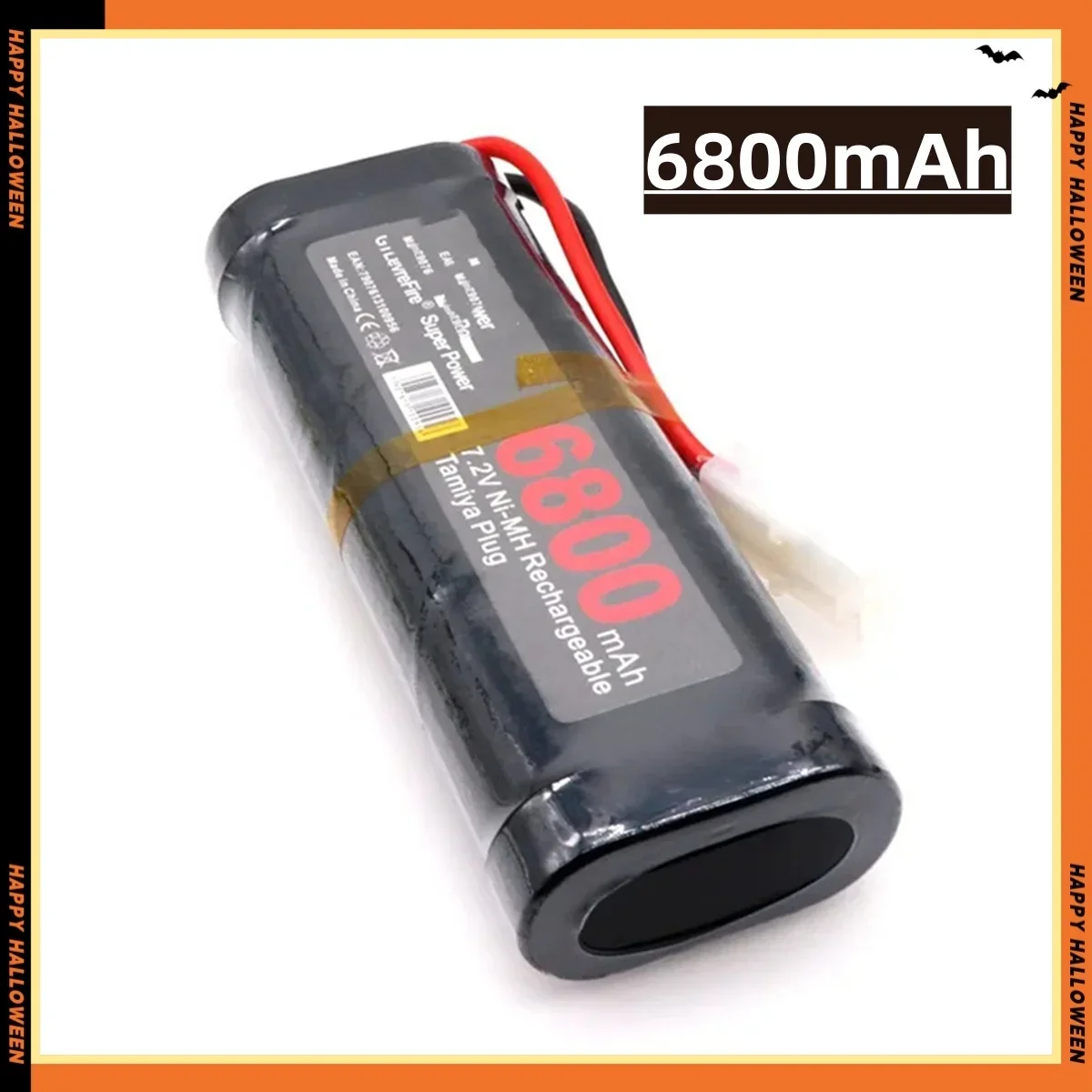 7,2 V batterij 6800 mAh NiMH-batterij RCcar Truck Bugibot Tank Ni MhBattery Grijs Dinervoeding, met Tamiya-connectoren