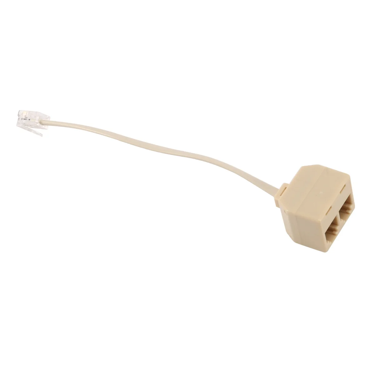 Telephone RJ11 Male Line to Double RJ11 Female Jack Filter Splitter Adapter HOT