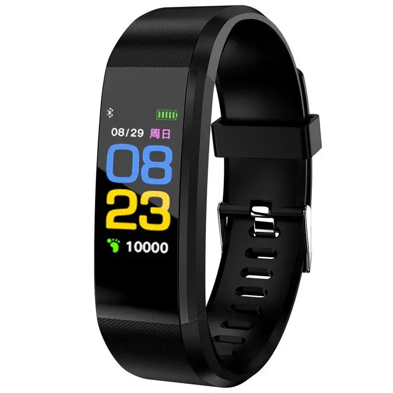 115 PLUS Smart Band Bluetooth Fitness Tracker Sports Bracelet Heart Rate Blood Pressure Sleep Monitor Smartwatch for Android IOS