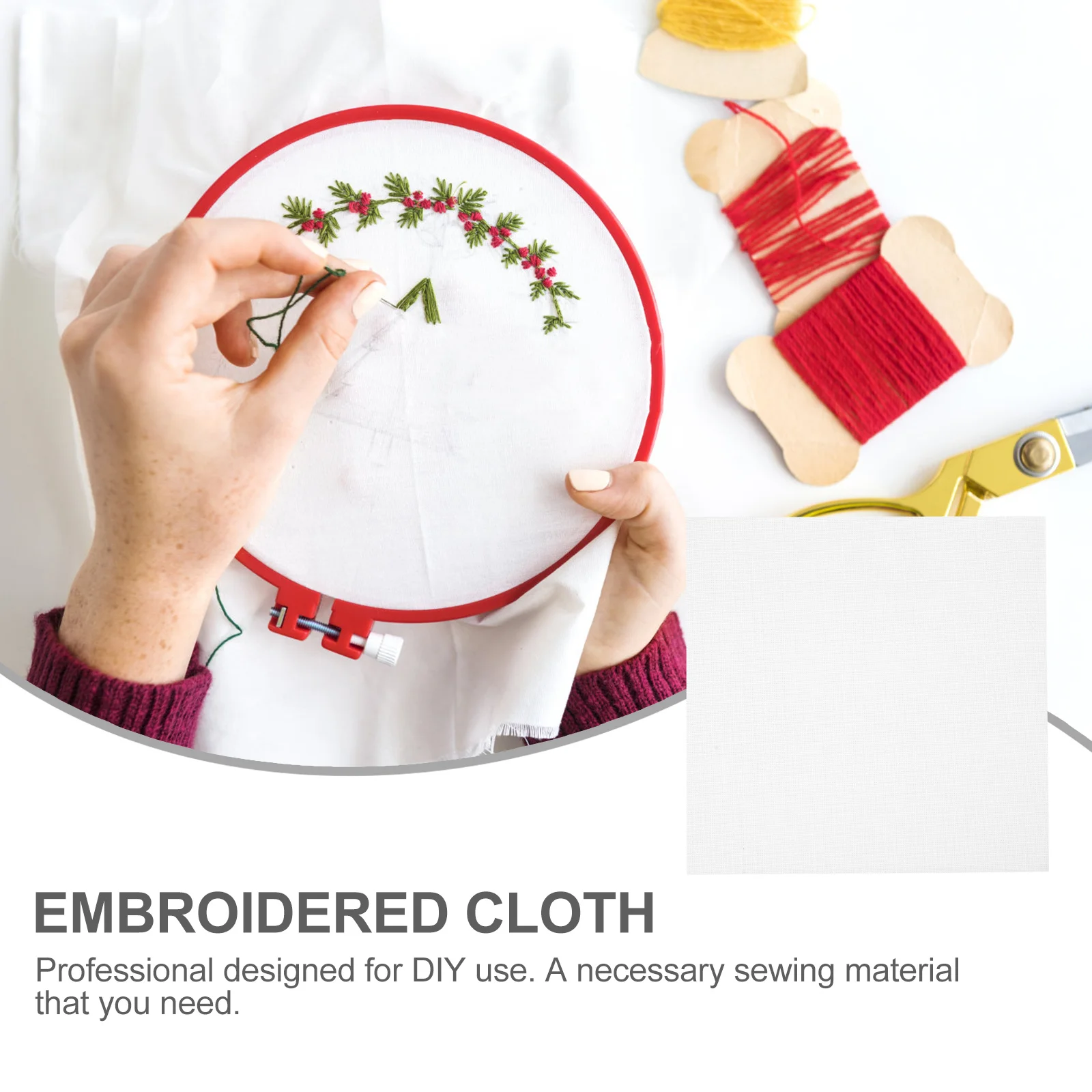 

6Pcs DIY Embroidery Cloth Cross Stitch Cotton Fabric Handmade Sewing Material Needlework Lightweight for Embroidery Craft Gifts