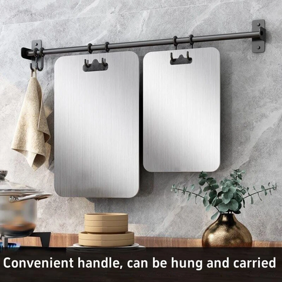 Stainless Steel Cutting Board Chopping Kitchen Utensils Spice Racks for Kitchens Large Camping Boards Accessories Bread Cheese