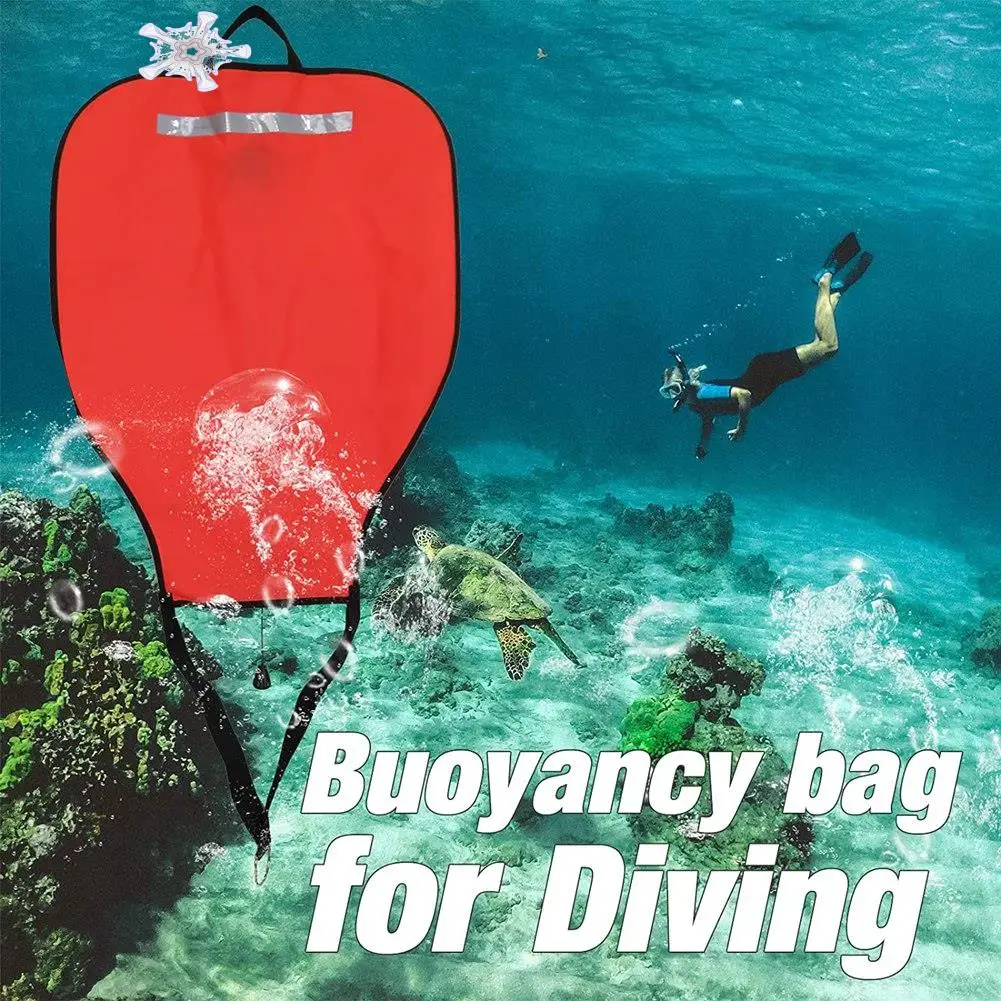 

Scuba Diving Nylon Lift Bag,High Visibility Buoyancy Bag With Open Bottom,Salvage Bag Float Buoy(Red)
