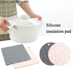 Silicone world 18cm Round Square Heat Resistant Silicone Mat Pot Mat Heat Insulation Pad Bowl Mat Non-slip Mat Dining Table Mat