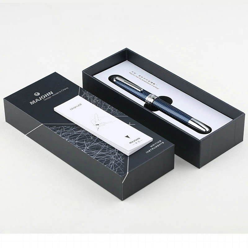 

MAJOHN P136 Twilight Blue Resin Fountain Pen Stainless Steel Grip Flex Nib ES ER Business Office School Modification Writing Pen