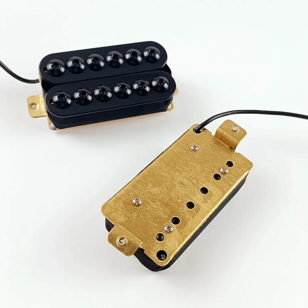 Adjustable Metal Double Coil Electric Guitar Pickups Humbucker Punk Black