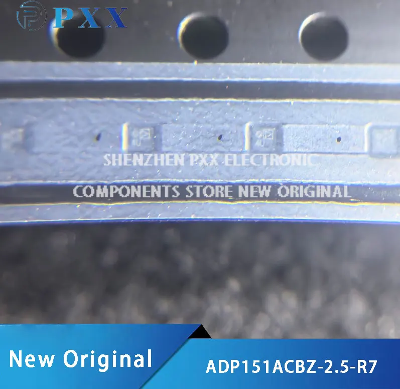 ADP151ACBZ-2.5-R7 2.5V ADP151 Ultralow Noise, 200 mA, CMOS Linear Regulator  WLCSP-4 Marking:4U