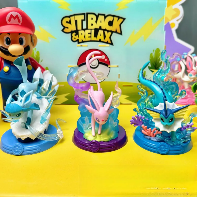 colecao-de-figuras-de-acao-anime-pokemon-funism-adventure-eevee-family-suit-blind-box-jolteon-sylveon-brinquedo-para-criancas