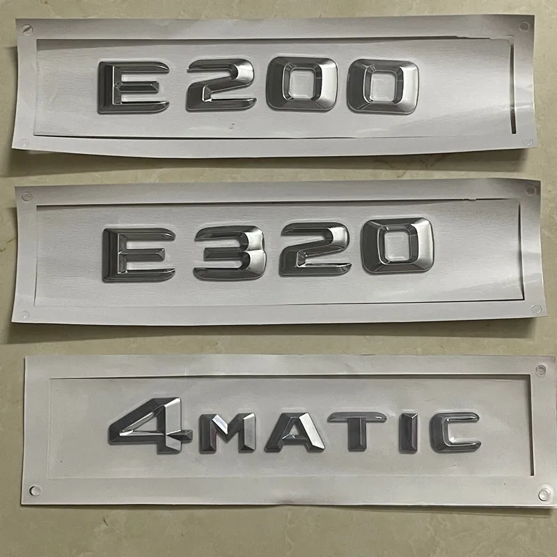 

3d самоклеящиеся буквы для автомобильных наклеек E200 E220 E260 E320 E350 CDI 4matic эмблема логотип аксессуары для багажника