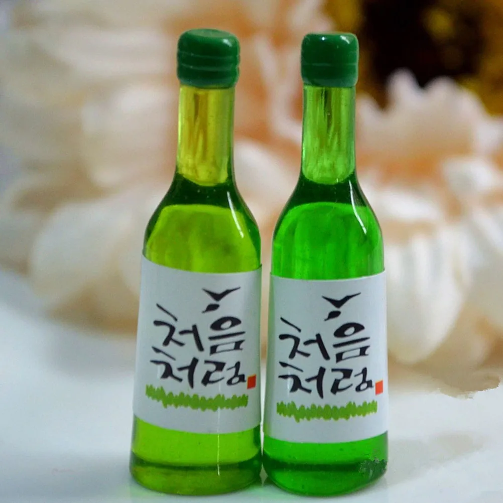 

20pcs Miniature Bottle Resin Korean Rice Bottle Model for Mini House Decorative Accessories Lightweight Realistic Design