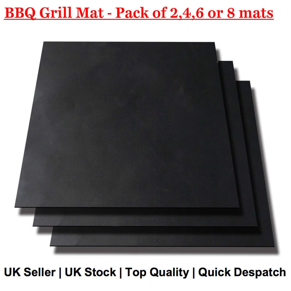 

Black Bbq Grill Mat Heat Resistant Reusable Non-Stick Baking Pad Oven Liner For Vegetables Fish Kebabs Grill Pan Liners