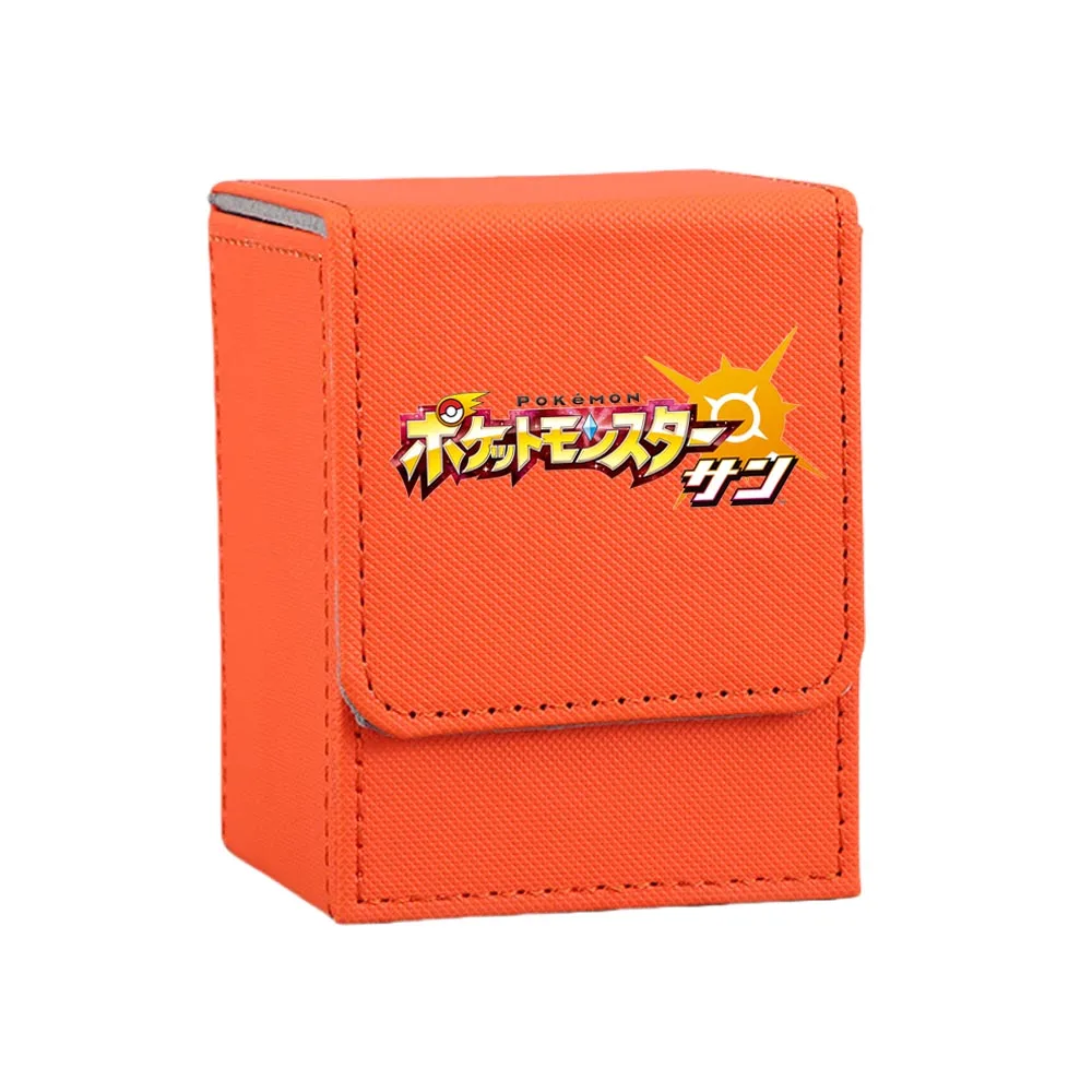 Anime Cartoon Pokemon Ptcg Logo Style Series Collezione di giochi Scatola di immagazzinaggio di carte Self Made Leafeon Scatola di immagazzinaggio Custodia per carte Regalo