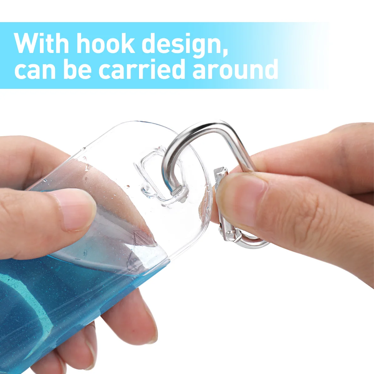 5 stuks reisflessen hervulbare handcontainers met haak, perfect voor shampoo bodylotion gezichtswas handcrème