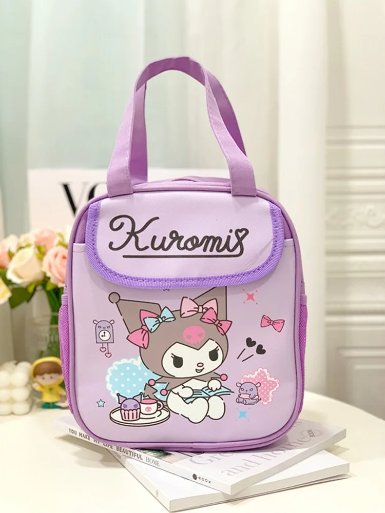 

1pc Cute Sanrio Insulated Fashionable Lunch Bag - Reusable, Foldable, Zipper Closure, PU Material, Unlined