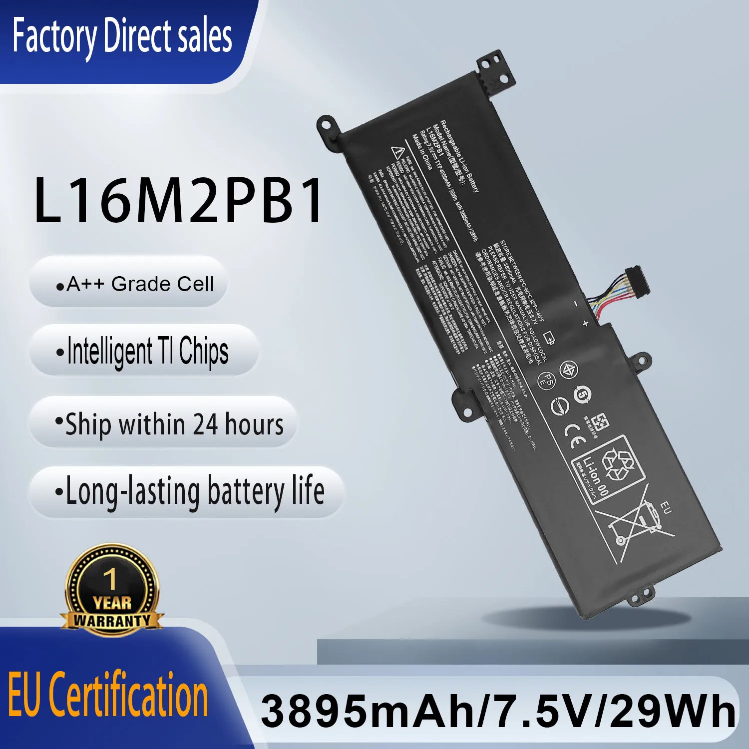 Batería para portátil L16M2PB1 L16C2PB1 L16L2PB1 para Lenovo IdeaPad 330 320 320-14AST 320-14IAP 320-14IKB 320-14ISK 320-15ABR 320-15AST