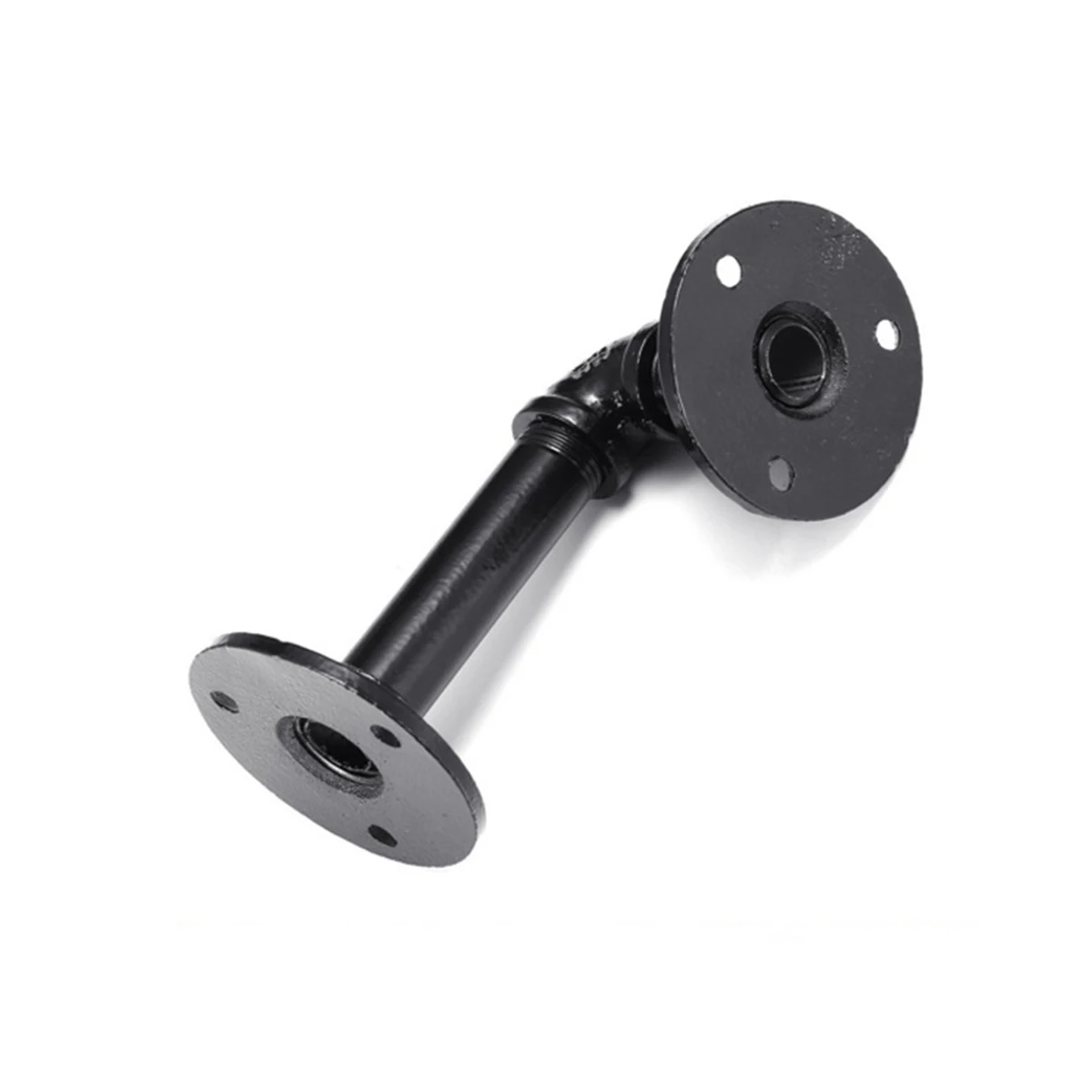 

2 Pcs Flange Sheet Mounting Bracket Iron Wall Tube Shelf Support Pipe Rustic Brackets Home Kitchen Bedroom Office Garage