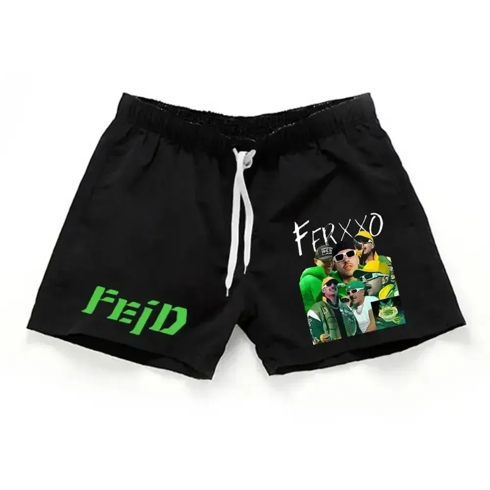 Rapper Ferxxo Shorts for Women Oversize Casual Running Short Pants Feid Merch Three Cents Trousers Quick Dry Beach Board Shorts