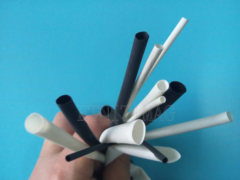 200 Meter(656 Ft)wire and cable Flame retardant casing 2:1 Heat Shrink Tubing White Colour  Inner Diameter 2.5mm(0.098