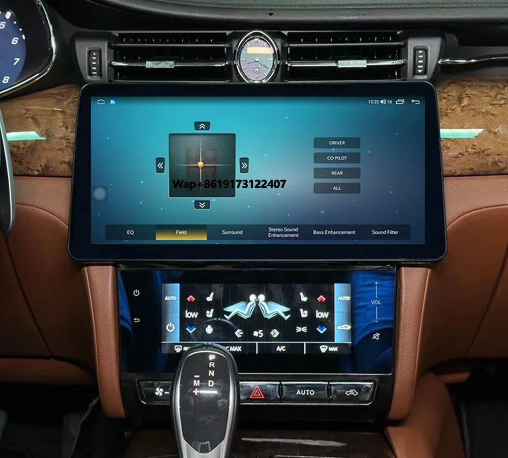 

Автомобильный радиоприемник Krando 12,3 дюйма с GPS + экраном переменного тока 6,9 дюйма для Quattroporte 2013–2016 Android стерео беспроводная навигация Carplay