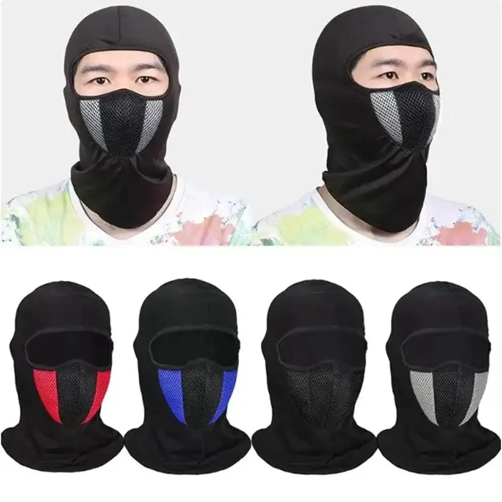 Balaclava respirável para motocicleta, máscara facial completa para ciclismo, motocross, capacete, capuz, moto, equitação, pescoço, máscara facial