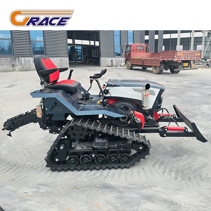 Ce Euro5 puissance motoculteur marche tracteur Mini motoculteur main Micro chenille rotatif motoculteur avec moteur diesel