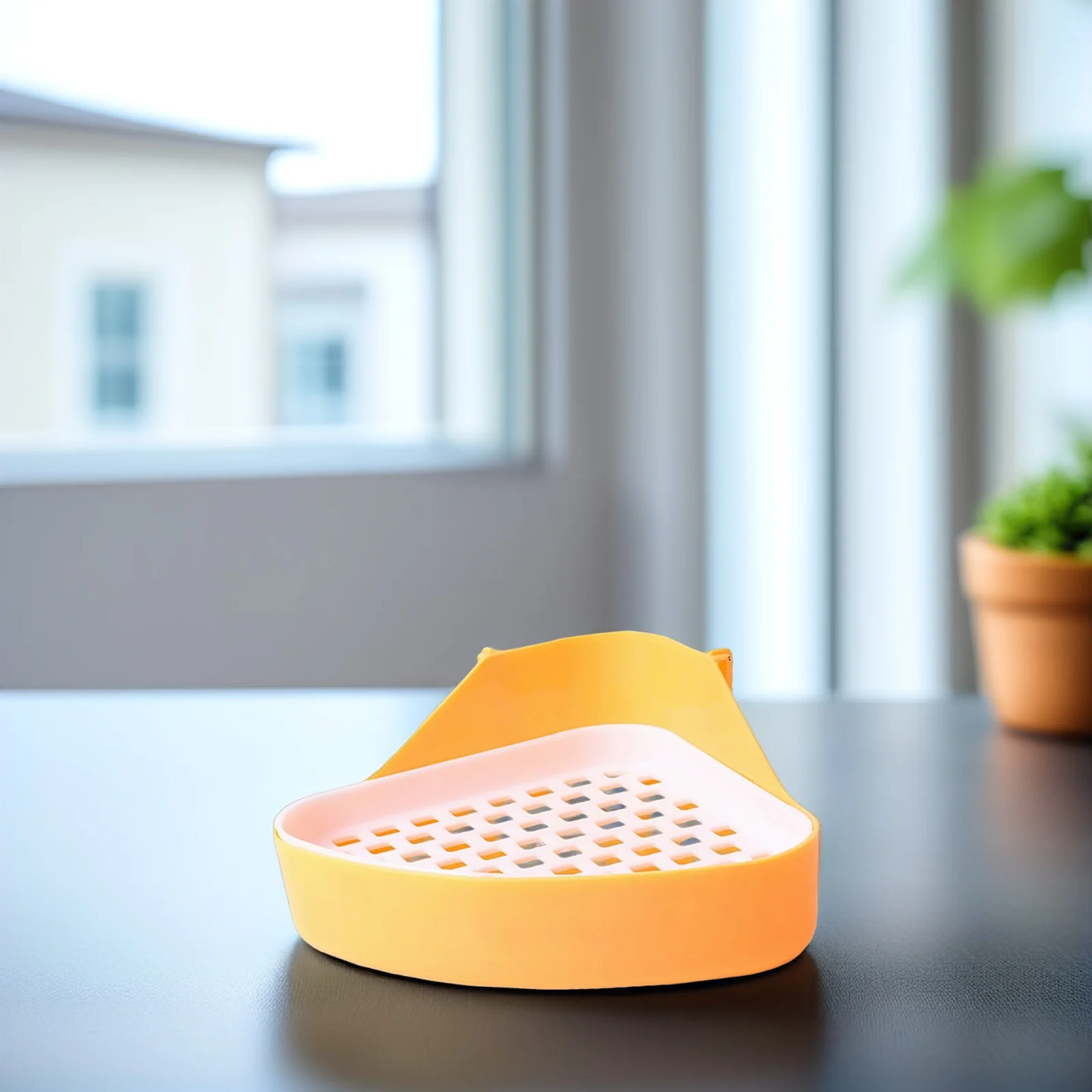 

1Pcs Pet Toilet Premium Tear-Resistant PP Wall Design Small Pet Bathroom House for Rabbits Chinchillas Guinea Pigs Ferrets Potty