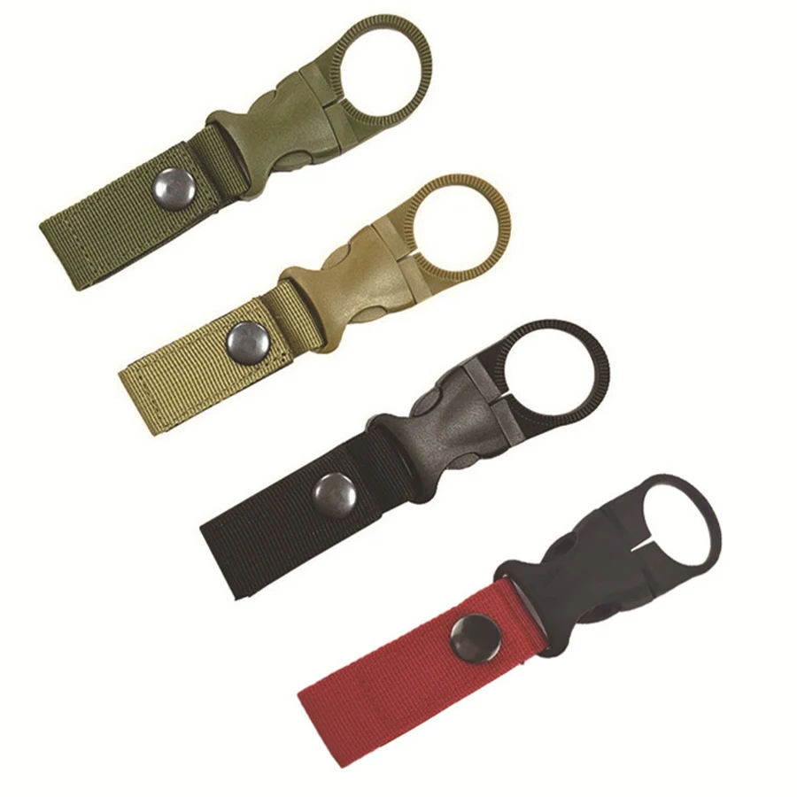 Outdoor Multifuncional Montanhismo Buckle Nylon Beverage Garrafa Ribbon, portátil Água Mineral Clipe