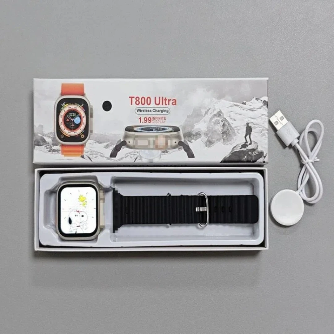 T800 Ultra Smart Watch 1.99 Inch Full Touch Screen Bluetooth Call Fitness Tracker Heart Rate Sports Smartwatch for Android iOS