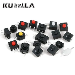 KAN-28 Flashlight Switch Self-Locking SMD/Inline Push Button Power Switch Switch Accessories