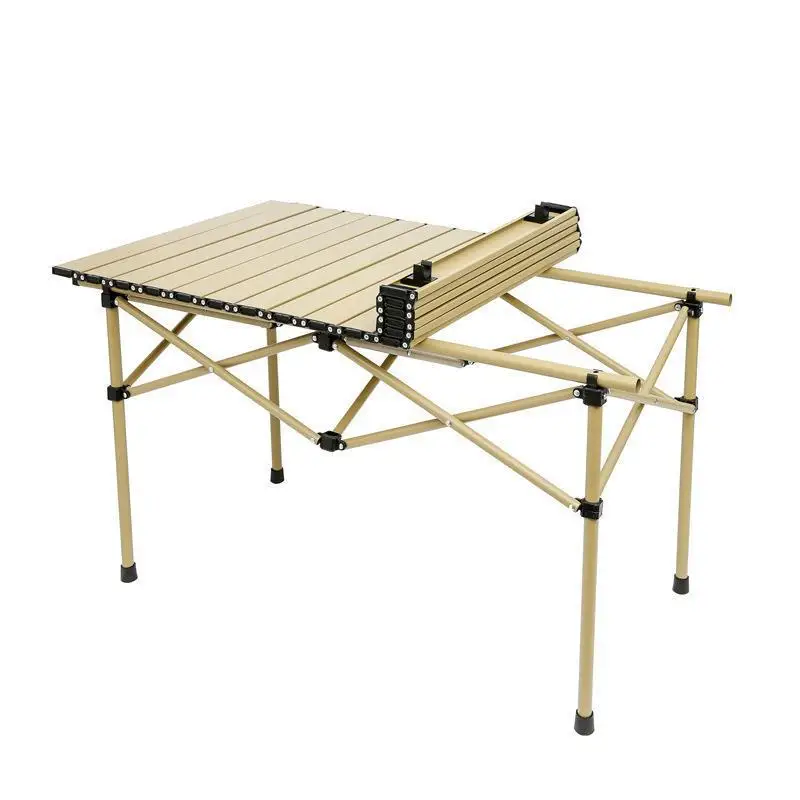 

Outdoor Foldable Camping Table Ultralight Portable Aluminum Alloy Roll-Up For Backpacking Picnic BBQ Barbecue Camp Desk With Bag