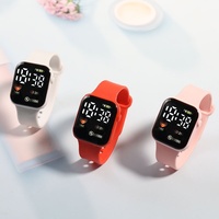 LED electronic watch fashion leisure students children square waterproof electronic watch