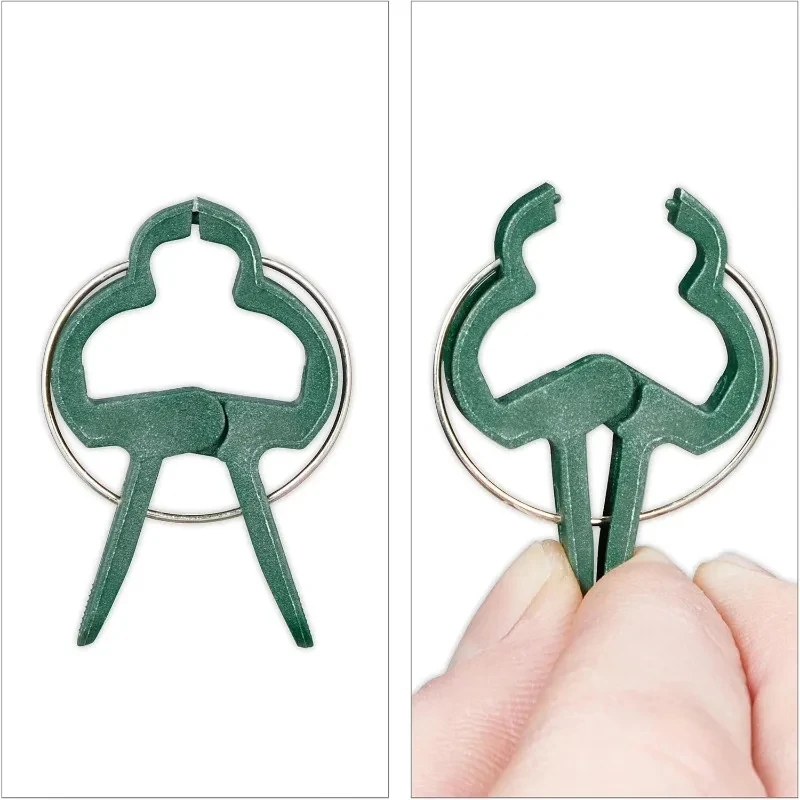 10/100 stücke Anlage Feste Clips Wiederverwendbare Garten Gewächshaus Halterung Garten Pflanzen Reben Klettern Klemme Blume Tomaten Unterstützung Verschluss – Detail 8