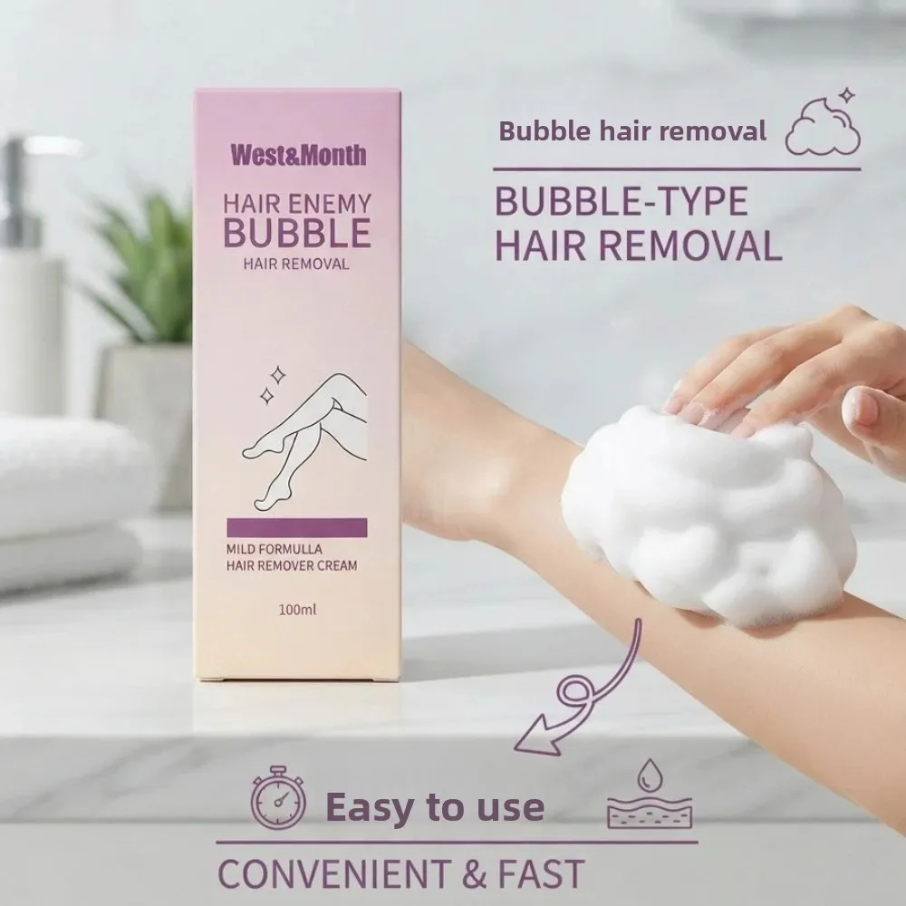 100ml Mild Foaming Body Smoothing Cream Gentle Non-Irritating Soften Fine Body Hair Moisturizing Daily Skin Care Lotion