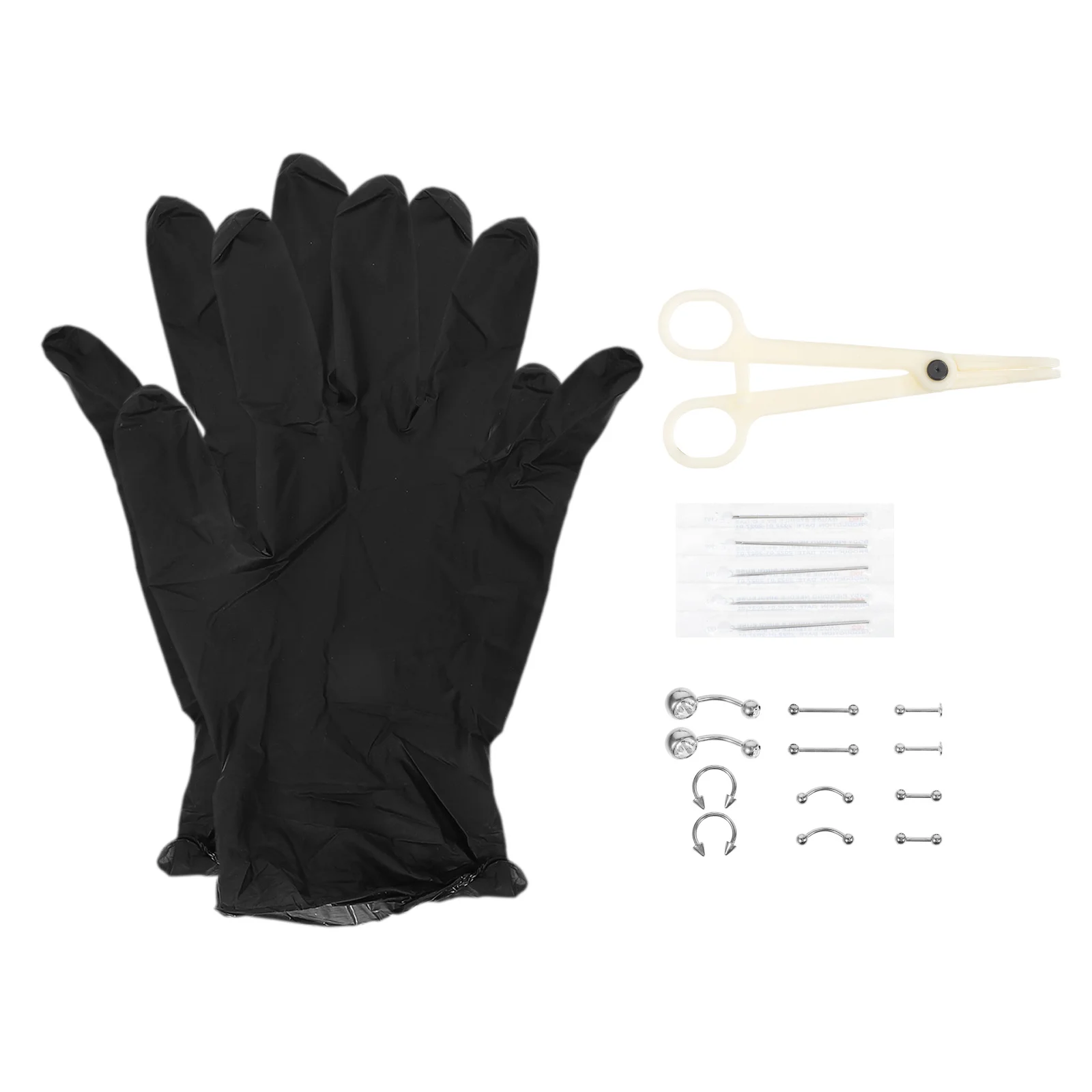 

1 set 1 Set Stainless Steel Nose Ring With Tool For Body Safe Easy To Use Ideal For Daily Wear Festival Gift Body Kit Septum Kit