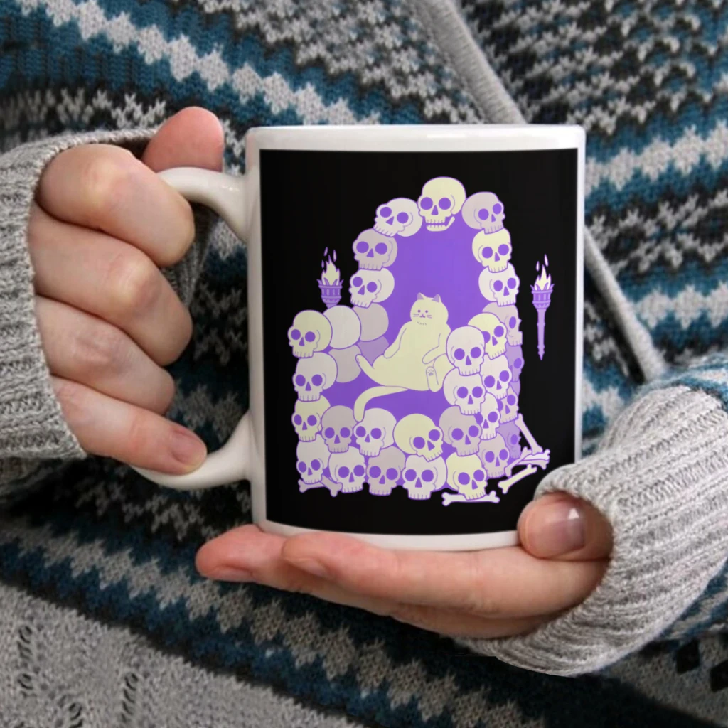 

Throne of SkullsCoffee Mug Tea Cup 11oz Coffee Cup Funny Birthday Ceramic Mug Personalized Cup