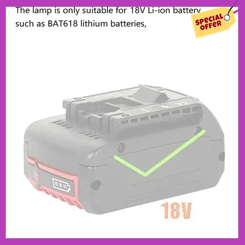 

HFIL-18 Beads LED Work Lamp Handheld Lamp Portable Lanterns Flashlight Spotlights Torch For 18V Li- Battery BAT618