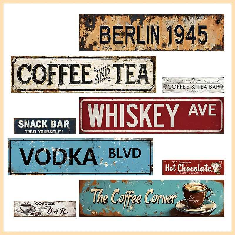 Coffee And Tea Lyrics - Vintage Wall Decor Poster Coffee &