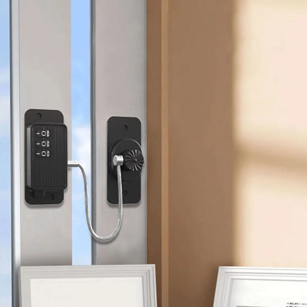 

Password Refrigerator Lock Fridge Security Safety Cabinet Locks for Drawers Combo Child Proof Black Durable Material Punch Free