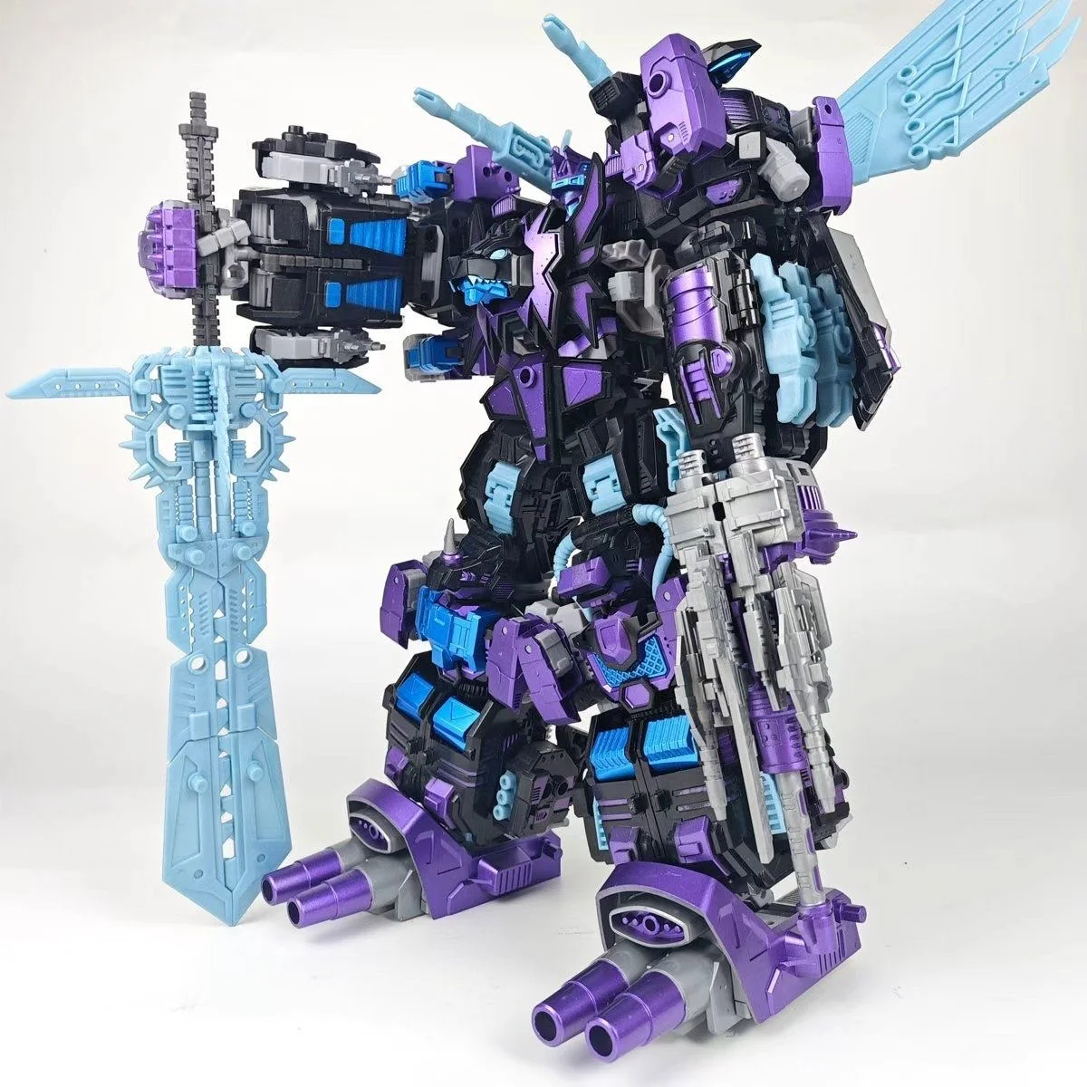 [واصل جديد] TENGYANG DARK Predacons Combiners Wars 36CM Predaking G1 36cm التحول 5 في 1 Predaking Action Figure NO BOX