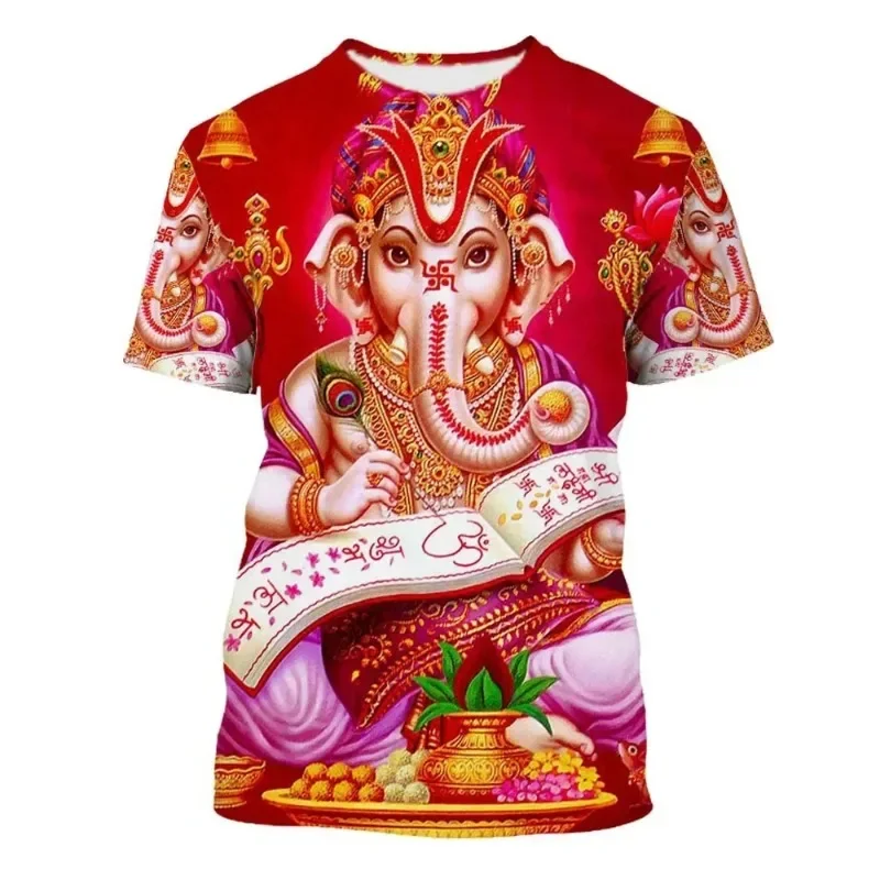 

Jumeeast Hindu Goddess Kali 3D Printed Ganesha Graphic T-Shirt Clothing Retro Yk2 Unisex Oversized T Shirt Casual Men'S Clothing