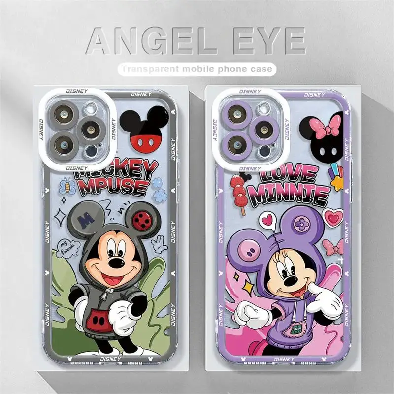 Capa Disney Mickey e Minnie para Redmi, 13C 13 4G A3 12 12C 10C 9C 9C 10 9 A1 K40 Note 12 4G 13 Pro 5G Plus 8 10 11 PRO 11S 10S