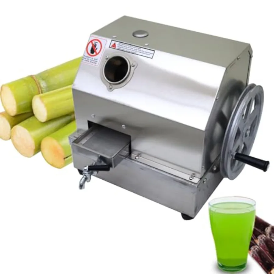 

Manual Sugar Cane Juicer Machine Stainless Steel Sugarcane Juicer Machine with Sugar Cane Inlet 3 Rollers Commercial Sugar Cane