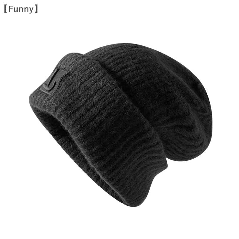 قبعة خشنة متماسكة حرف L بلون Skullcaps للنساء شتاء دافئ غطاء للأذنين قبعة الفتيات ركوب التزلج بونيه #5