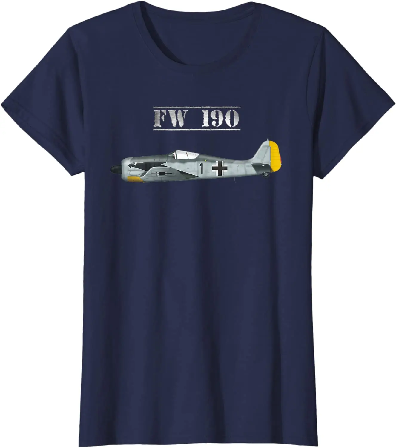 FW 190 Fighter Plane World War II Men T-Shirt Short Sleeve Casual 100% Cotton O-Neck Summer TShirt