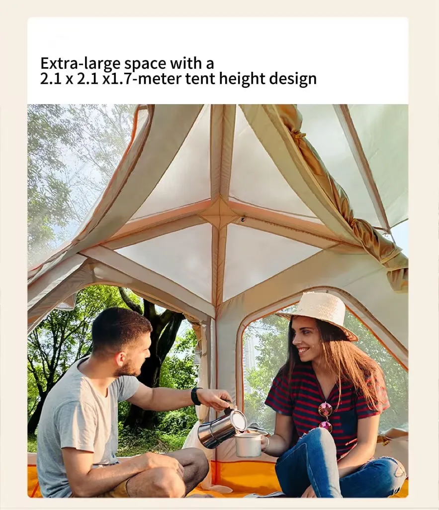 Inflatable Tent Outdoor Folding Portable Camping Tent With Thickened Canopy