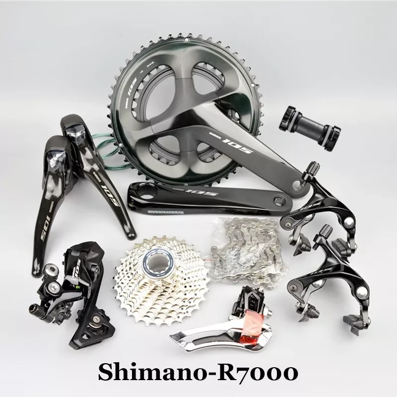 

105 R7000 Groupset 2x11 Speed Road Bike Groupset with R7000 Dual-Control Lever Front/ Rear Derailleur Rim Caliper