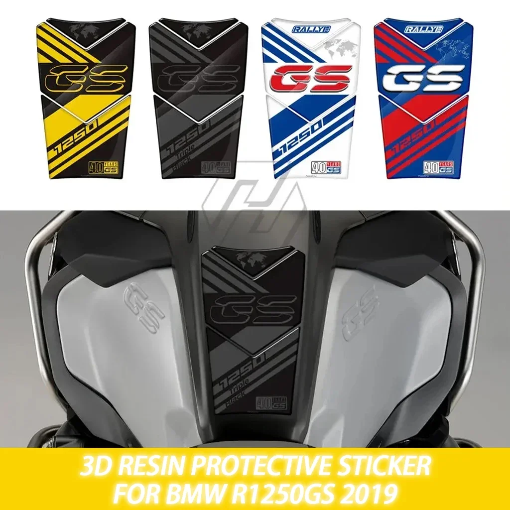 Para BMW R1250GS Adventure 40 años GS Triple negro 2019 Kit de pegatinas protectoras para almohadilla de tanque de combustible de reacondicionamiento de motocicleta
